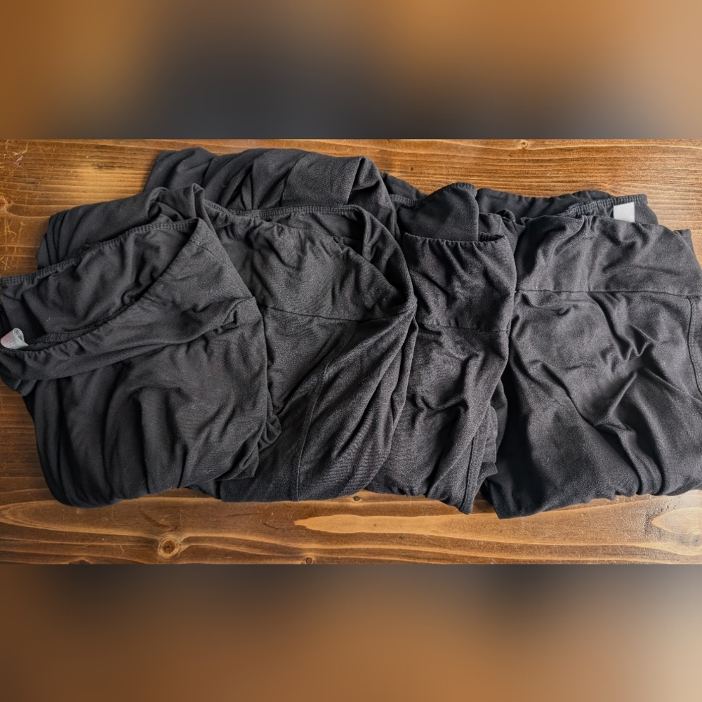 4 Pairs Lularoe Solid Black Leggings TC2 XXL 2X Gently Worn